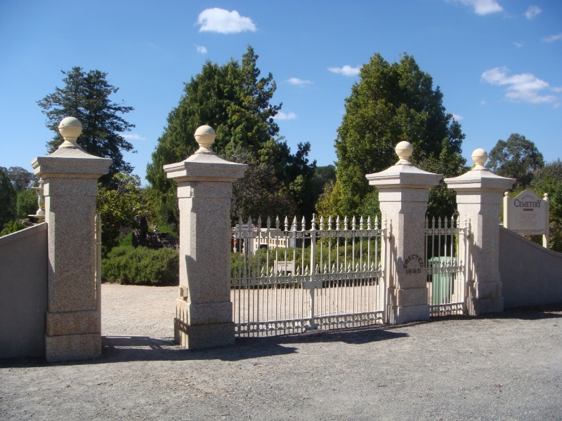 PROV H2215 Beechworth Cemetery main entrance gates