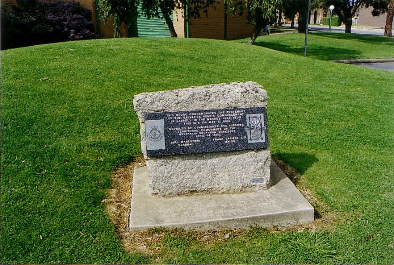 SL 364 - Salvation Army Centenary Memorial. Sloane Street STAWELL