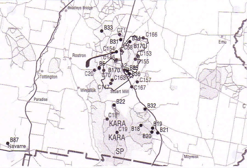 SM 33 - Sawmill, Carapooee West, STUART MILL: Map Name: Redbank North YE 015 293