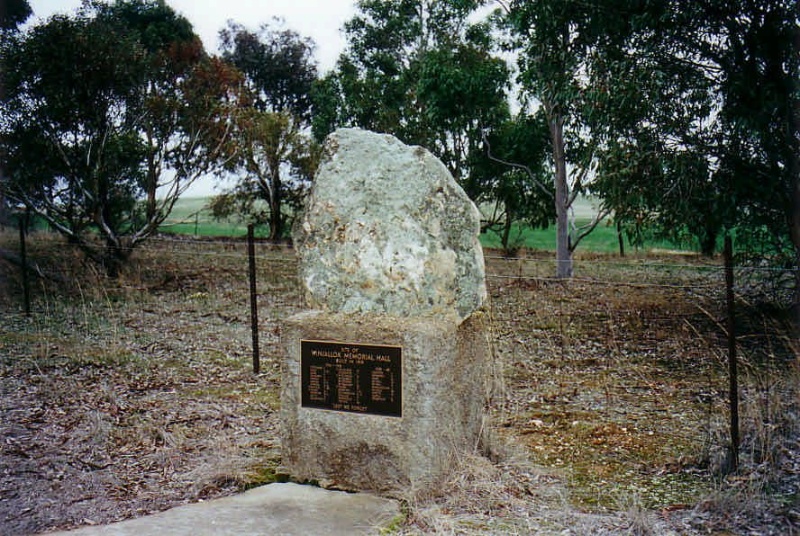 WI 02 - Memorial Plaque to Winjallock Memorial Hall