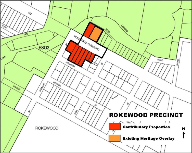 Rokewood Heritage Precinct Map