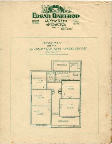 Figure 2.25: Ideal Homes Exhibition Floor Plan for the Lake House, 518 Wendouree Parade. - Ballarat Heritage Precincts Study, 2006