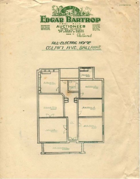 Figure 2.29: Ideal Homes Exhibition Floor Plan for the Lake House, 518 Wendouree Parade. - Ballarat Heritage Precincts Study, 2006