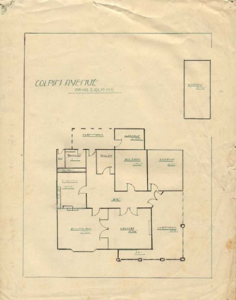 Figure 2.37: Ideal Homes Exhibition Floor Plan for the Gas Feature Home, 8 Colpin Avenue. - Ballarat Heritage Precincts Study, 2006