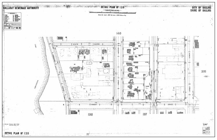 Figure 2.45: Ballarat Sewerage Authority Plan, 1948. - Ballarat Heritage Precincts Study, 2006