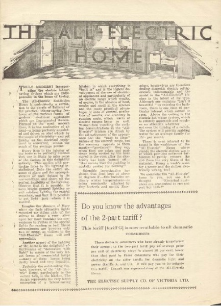 Ideal Homes Exhibition Booklet 1933, p.4. -