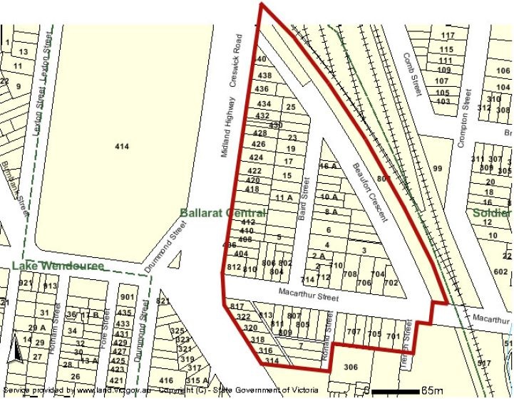 Creswick Road &amp; Macarthur Street Heritage Precinct Map - Ballarat Heritage Precincts Study, 2006