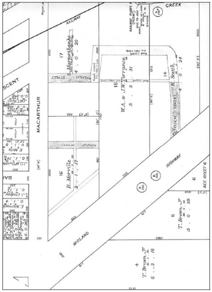 Figure 2.05: Portion of map, Township of Ballarat, Sheet 3b, 1964. - Ballarat Heritage Precincts Study, 2006