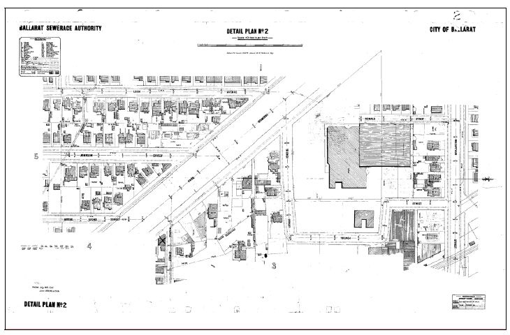 Figure 2.09: Ballarat Sewerage Authority Plan, 1922. - Ballarat Heritage Precincts Study, 2006