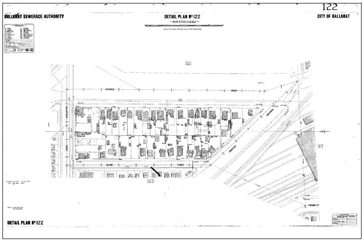 Figure 2.12: Ballarat Sewerage Authority Plan, 1933. - Ballarat Heritage Precincts Study, 2006