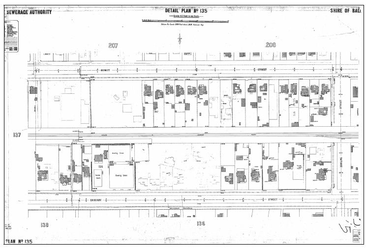Figure 2.16: Ballarat Sewerage Authority Plan, 1940. - Ballarat Heritage Precincts Study, 2006