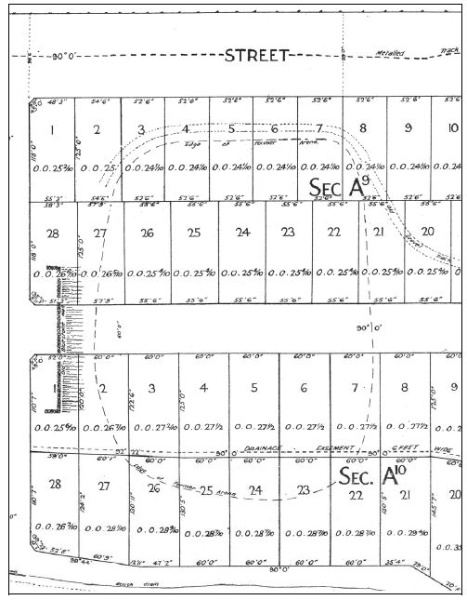 Figure 2.11: Portion of plan of Old Show Grounds Subdivision, September 26, 1934. - Ballarat Heritage Precincts Study, 2006