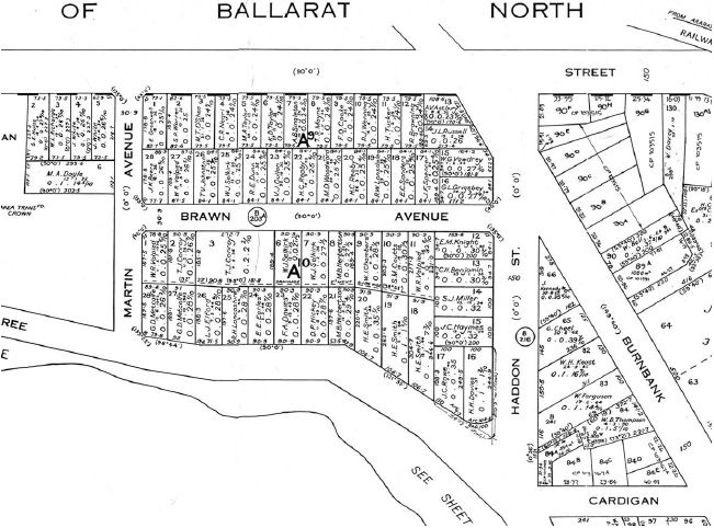 Figure 2.13: Portion of map, Township of Ballarat, Sheet 2, 1964. - Ballarat Heritage Precincts Study, 2006