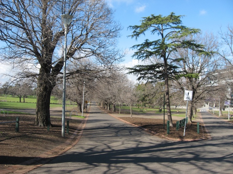 Yarra Park view towards Punt Road from north west