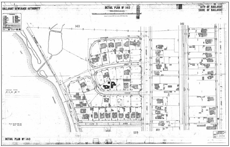 Figure 2.12: Ballarat Sewerage Authority Plan, 1947(b). - Ballarat Heritage Precincts Study, 2006