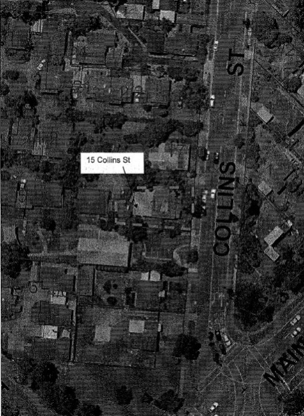 Kyah, Burke house, - Plan prepared from recent aerial image (Nillumbik Shire, NTS) contributory elements as shown.