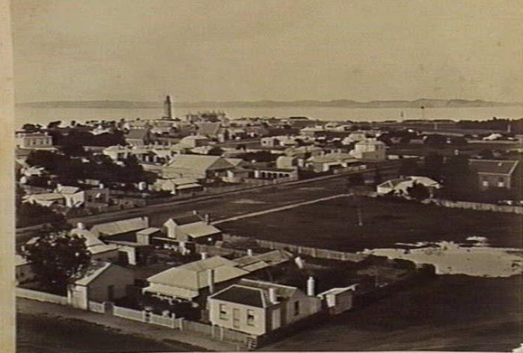 View over Fishermen's Flat from St Georges Tower, Queenscliff c. 1880-1900