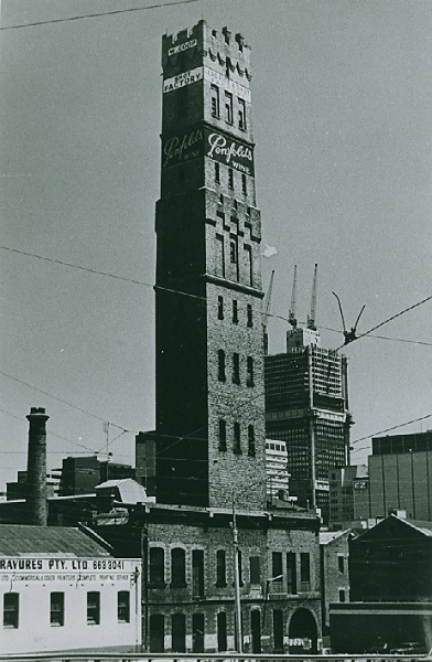 B0129 Coop's Shot Tower &amp; Flanking Buildings Melbourne