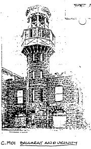 ballarat City Fire Station - c.1901 'Ballarat and Vicinity'- Ballarat Conservation Study, 1978