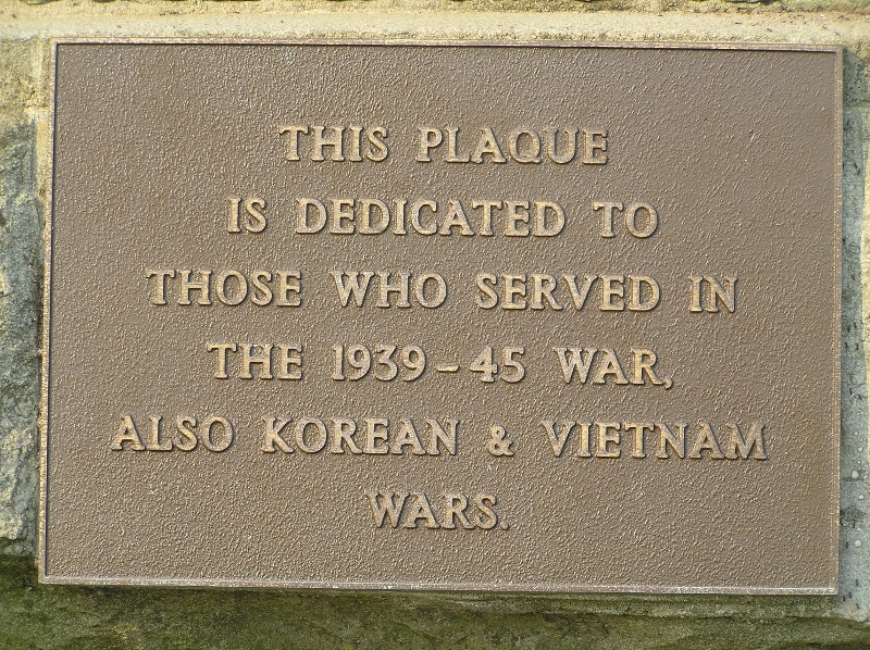 Plaque commemorating those who served in later wars on the Lorne War Memorial. Source: David Rowe, 2008.