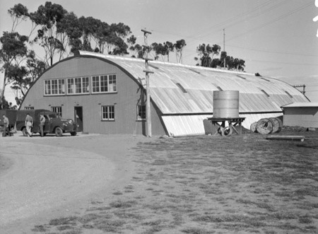 Diggers Rest, 1945. 'Exterior view of the new Igloo Building housing land headquarters signals. (Australian War Memorial)