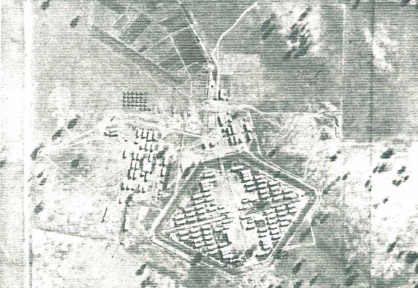 Aerial view of Rushworth camp 3 (European internees, 1940-6)