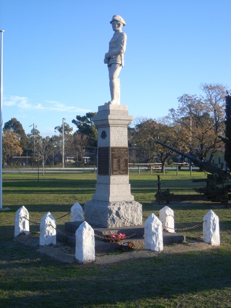 Memorial Statue, Jubilee park, cnr Ewings Road and Queen Street AVENEL