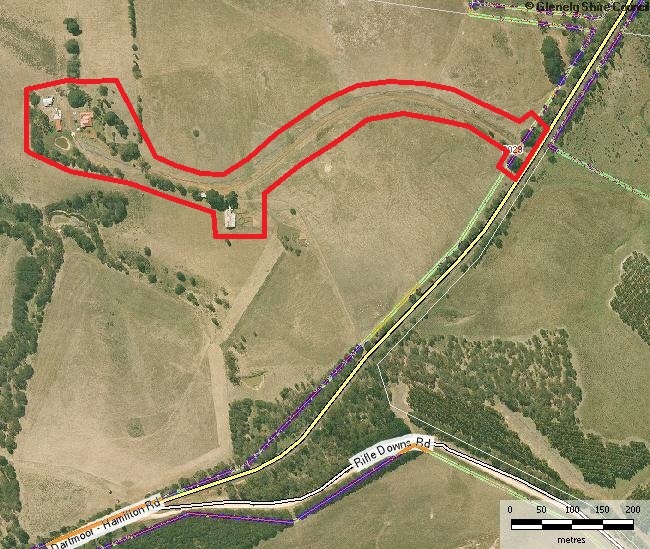 MAP 1 - Proposed extent of listing for Rifle Downs Homestead