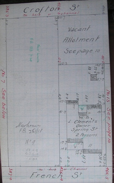 GWST Fieldbook, no. 168, p.9, c.1912 (right property).