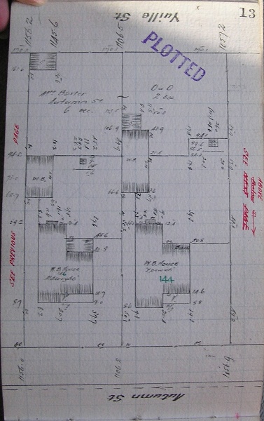 GWST Fieldbook, no. 148, p.13, c.1912 (left property).