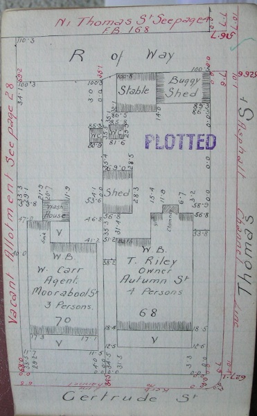 GWST Fieldbook, no. 163, p.27, c.1911 (left property).