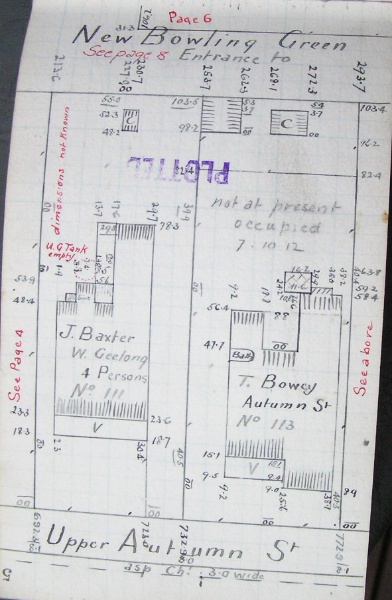 GWST Fieldbook, no. 163, p5 17 Oct 1912 (left property)