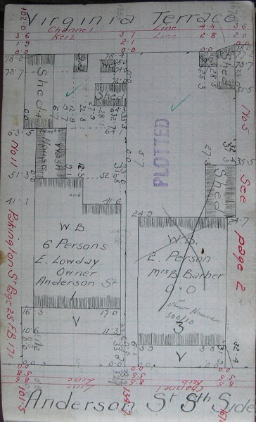 GWST Fieldbook, no. 174, p.1, (left property).