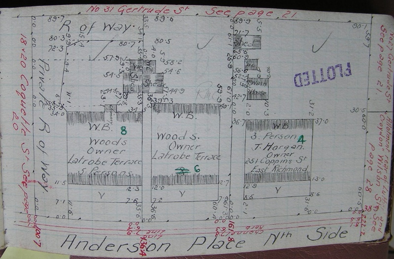 GWST Fieldbook, no. 171, p.27, c.1912 (middle property).