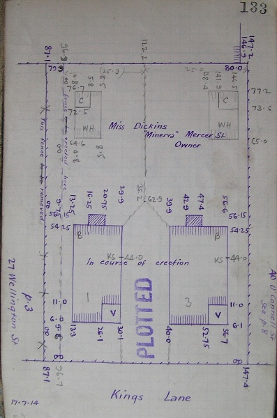 GWST Fieldbook, no. 33, p.133, 17 July 1914 (right property).