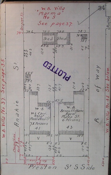 GWST Fieldbook, no. 33, p.34, c.1912 (left property).