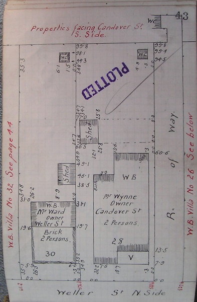 GWST Fieldbook, no. 33, p.43, c.1912 (left property).
