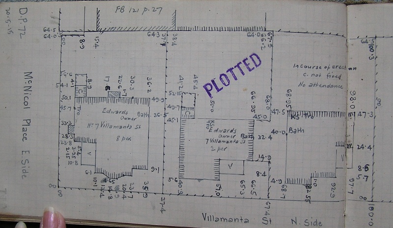 GWST Field-book, no. 33. p.146, c.146 (left Property)