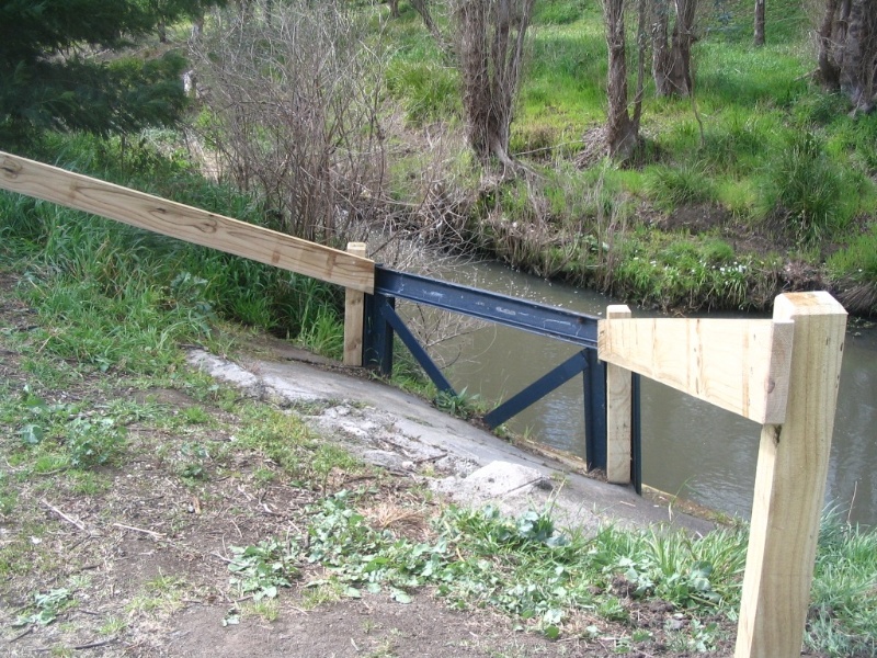 Remainder of bridge left on Alphington side of creek