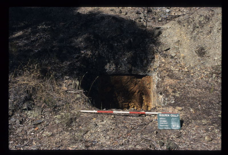 AREA OF REEF WORKINGS BENDIGO MINING NL FEATURES 40.1-40.6 EXCAVATION