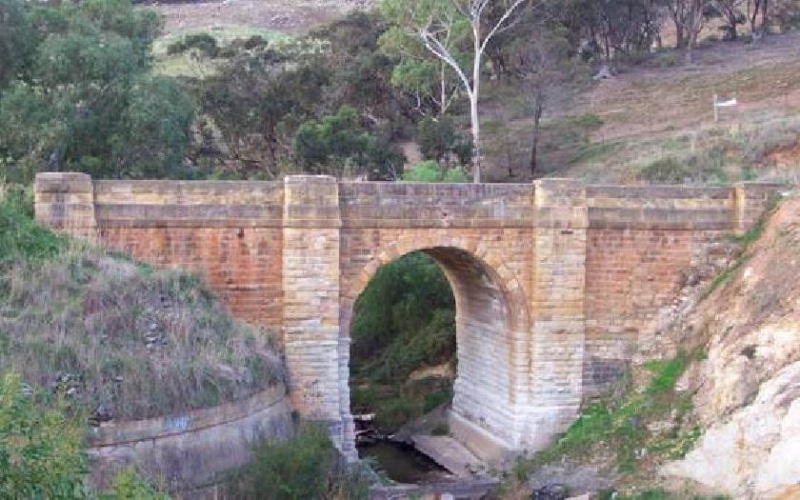 Bridge over Djerriwarrh Creek - Disused section of the Western Highway MELTON WEST, MELTON SHIRE