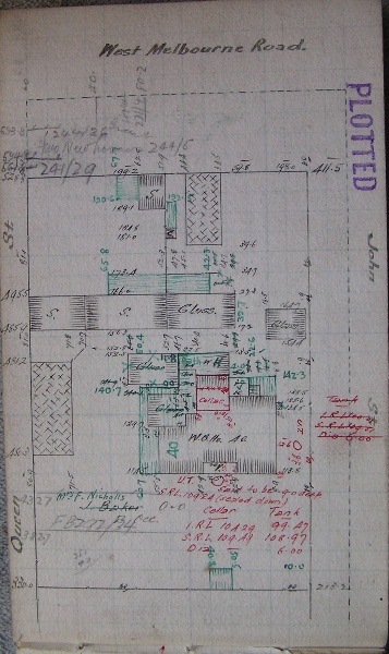 GWST Fieldbook No 125, p1, c.1912, c1914 (changes in green)