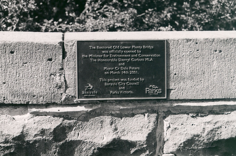 B7496 Old Lower Plenty Bridge Plaque