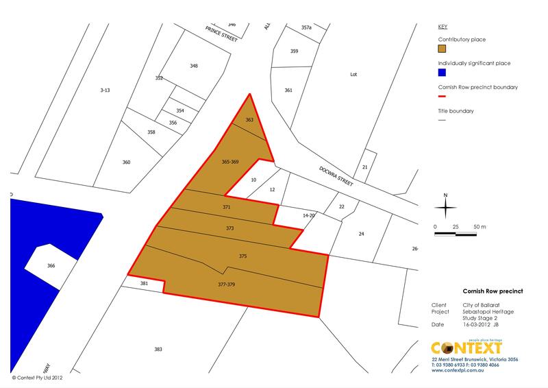 Cornish Row precinct map (larger version in Attachements)