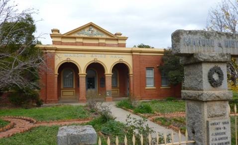 North elevation, 2010, note soldier's memorial.