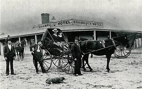 The original Shamrock Hotel, undated, viewed from the north-east.