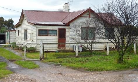 South elevation. Note infilled verandah to the west of the projecting gable.