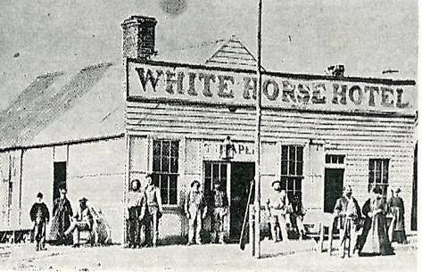 White Horse Hotel, c. 1860s, before the fire of the 1870s