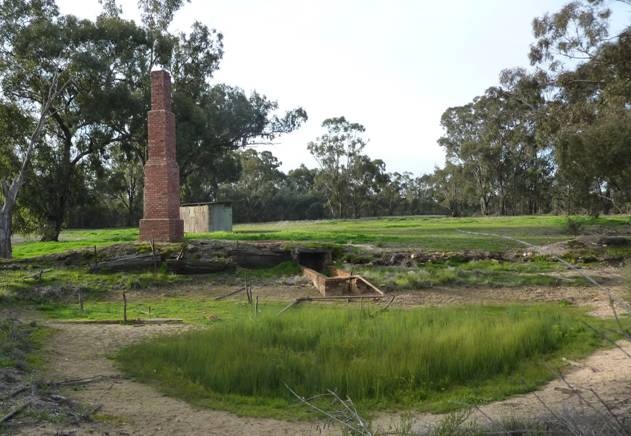 The Pierce eucalyptus distillery, viewed from Pierces Road.