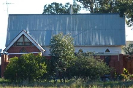 former St Francis Xavier Catholic Church, east elevation from the Loddon Valley Highway